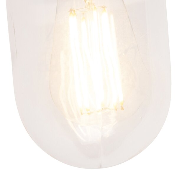 Lampada da parete rustica intelligente antracite IP44 incl. wifi E27 - Kansas