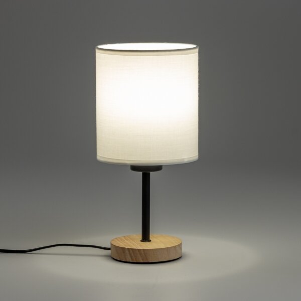 Brilagi - Lampada da tavolo NUBILA WOOD 1xE27/25W/230V quercia/bianco