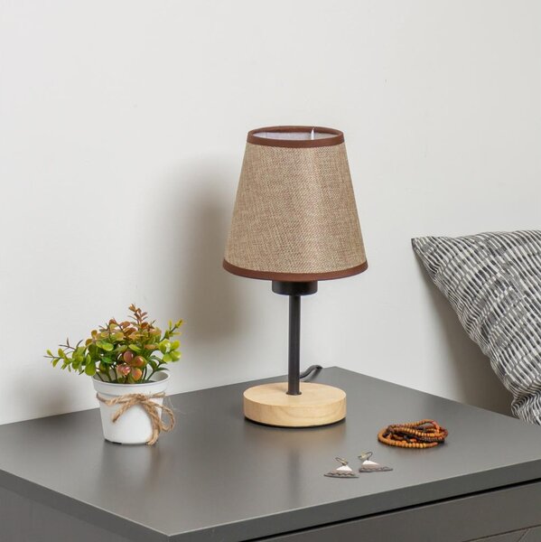 Brilagi - Lampada da tavolo NUBILA WOOD 1xE27/25W/230V quercia/marrone