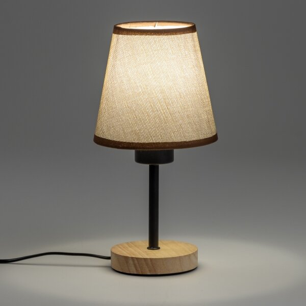 Brilagi - Lampada da tavolo NUBILA WOOD 1xE27/25W/230V quercia/marrone