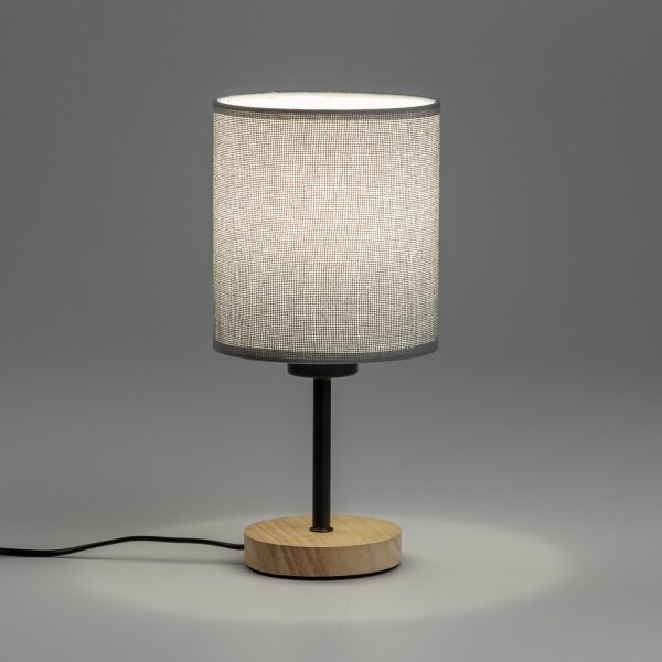 Brilagi - Lampada da tavolo NUBILA WOOD 1xE27/25W/230V quercia/grigio
