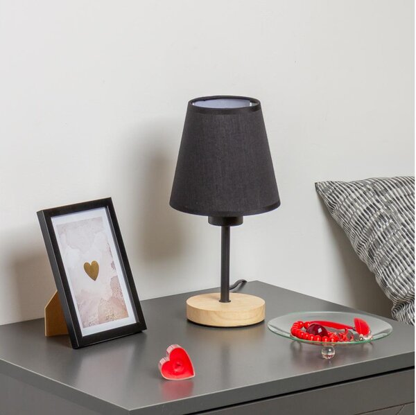 Brilagi - Lampada da tavolo NUBILA WOOD 1xE27/25W/230V quercia/nero