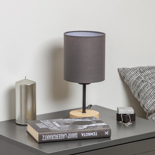 Brilagi - Lampada da tavolo NUBILA WOOD 1xE27/25W/230V quercia/antracite