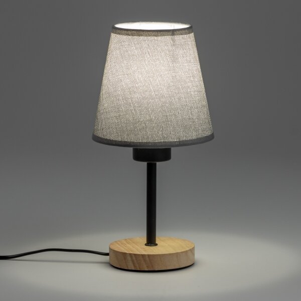 Brilagi - Lampada da tavolo NUBILA WOOD 1xE27/25W/230V quercia/grigio