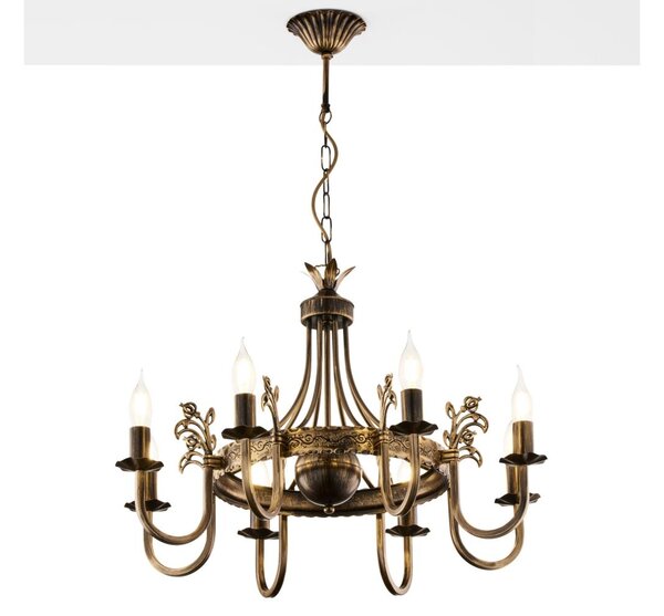 Jupiter 225 - KO 8 - Lampadario a sospensione con catena KORONA 8xE14/40W/230V