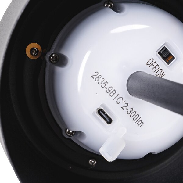 Lampada da tavolo Led touch Minimalist Nera 3W portatile ricaricabile energia solare Aigostar