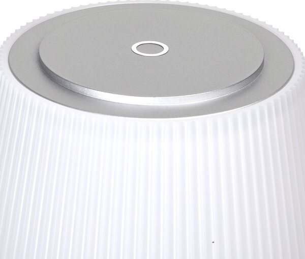 Lampada da tavolo Led touch Dory Argento 4W portatile a batteria ricaricabile USB Aigostar