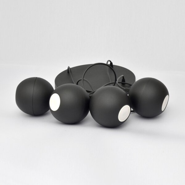 Lampadario LED a sospensione con filo MIDWAY 4xGU10/4,8W/230V nero