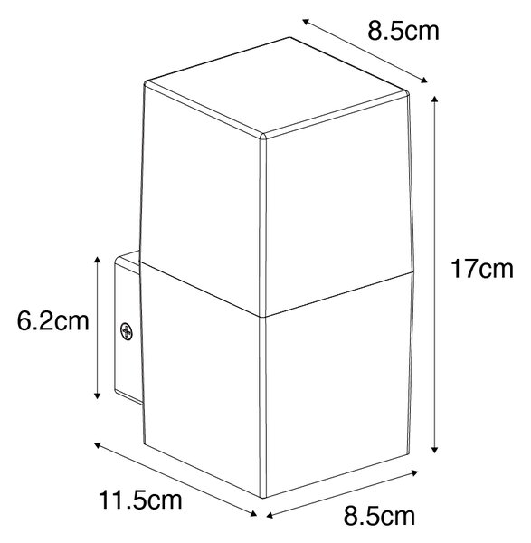 Lampada da parete moderna per esterno grigio scuro IP44 - Danimarca