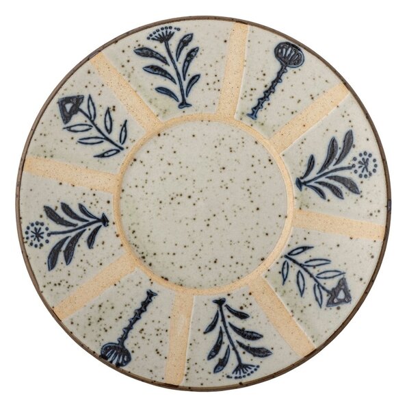 Piatto da dessert in gres azzurro e crema ø 16 cm Leonie - Bloomingville