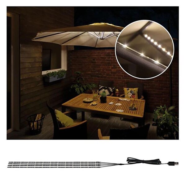 Paulmann 94208 - LED/1,8W Illuminazione a parasole PARASOL 5V/USB 1,6m