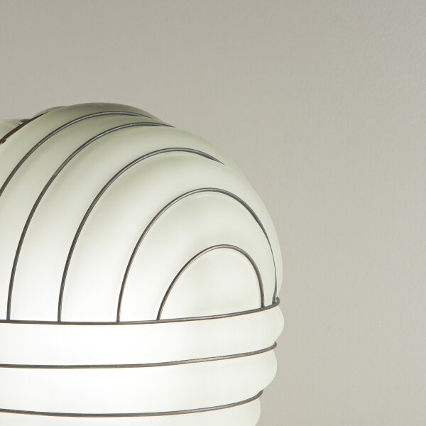 SIRU - Lampada da tavolo CARTESIO 1xE27/60W/230V marrone/bianco Vetro veneziano