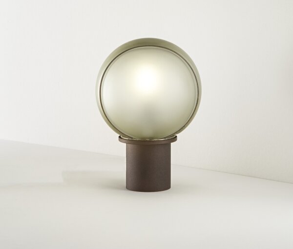 SIRU - Lampada da tavolo FLORET 1xE14/40W/230V marrone/grigio Vetro veneziano