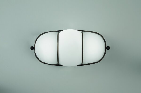 SIRU - Applique CAGE 1xGX53/10W/230V 22 cm nero/bianco Vetro veneziano