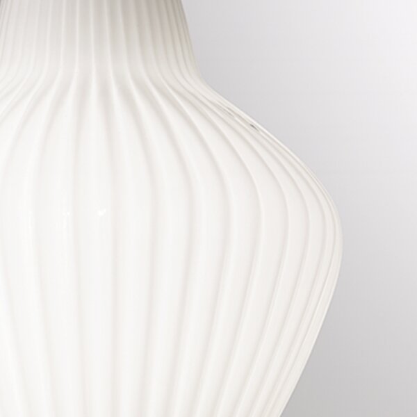 SIRU - Lampadario a sospensione con filo LONDON 1xE27/60W/230V bianco/cromo lucido Vetro veneziano