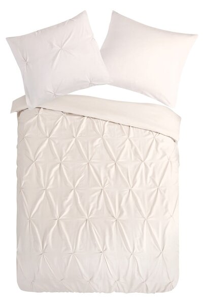 Set lenzuola letto una piazza e mezza in microfibra crema 140x220 cm Pure Elegance - Good Morning