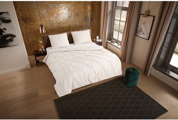 Set lenzuola letto una piazza e mezza in microfibra crema 140x220 cm Pure Elegance - Good Morning