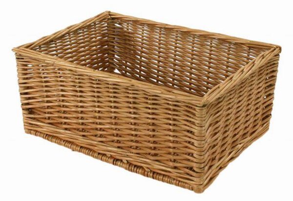 Cesta espositore in vimini rettangolare cm 45x50xh15