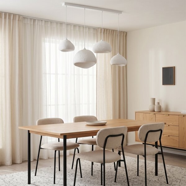 Brilagi - Lampadario a sospensione con cavo WABI SABI 4xE27/40W/230V bianco