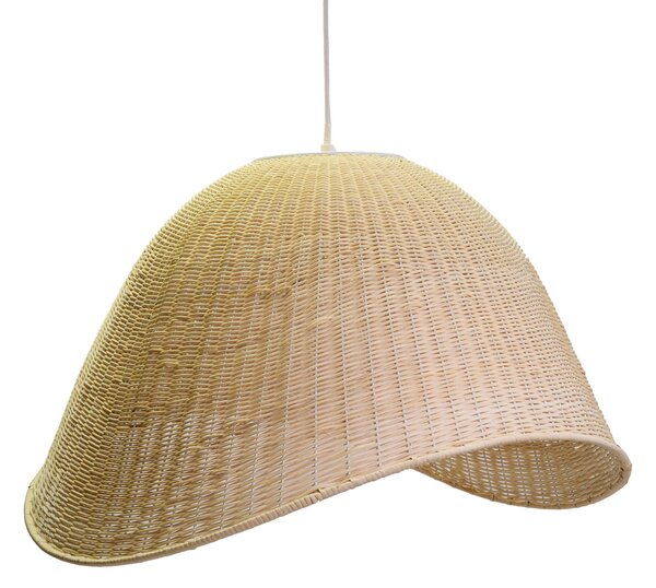 Lampadario in rattan sbiancato con attaccocm 62,5x53,5xh40