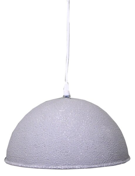 Lampadario in metallo vintage bianco/grigio con attacco cm Ø26xh19