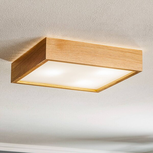 Plafoniera soffitto Quatro DR TEMAR LIGHTING, dimmerabile, Legno chiaro, Soggiorno / Sala da pranzo, Legno, Moderno, Plafoniera
