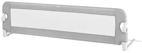 Costway Sponda per letto per bambini con design pieghevole cinghie, Sponda di sicurezza a molle per letto Grigio