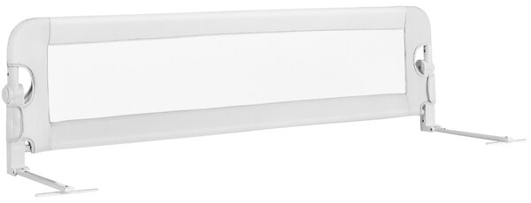 Costway Sponda per letto per bambini con design pieghevole cinghie, Sponda di sicurezza a molle per letto Bianco