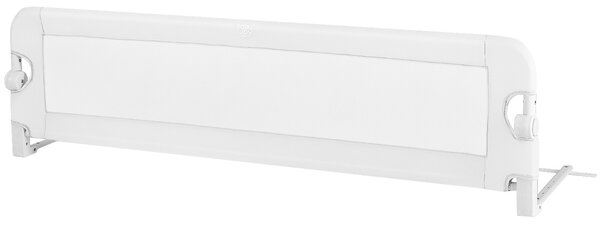 Costway Sponda per letto per bambini con design pieghevole cinghie, Sponda di sicurezza a molle per letto Bianco
