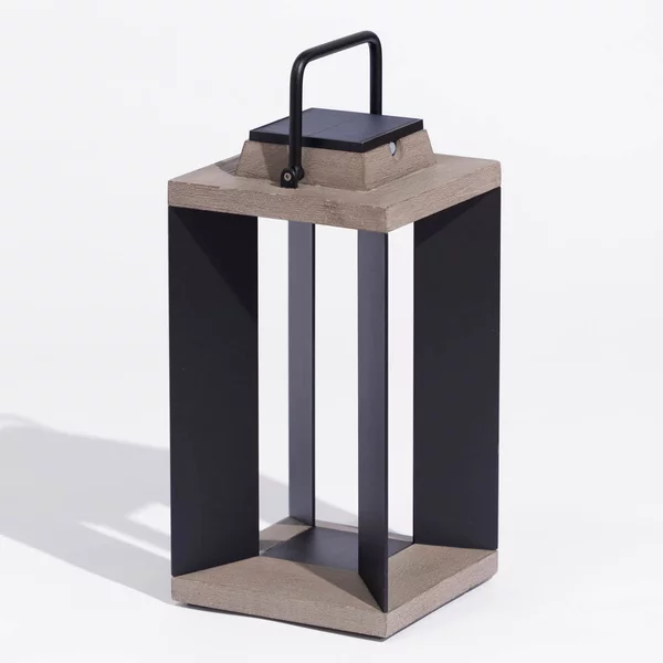 Les Jardins Lanterna solare Teckalu, alluminio nero, 45,5 cm dimmerabile, Alluminio, Lampade solari