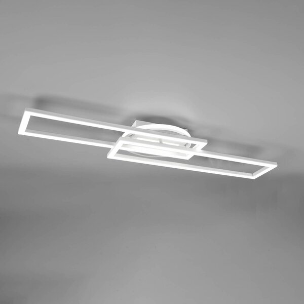 Reality Leuchten Plafoniera LED Twister, girevole, remote, bianco