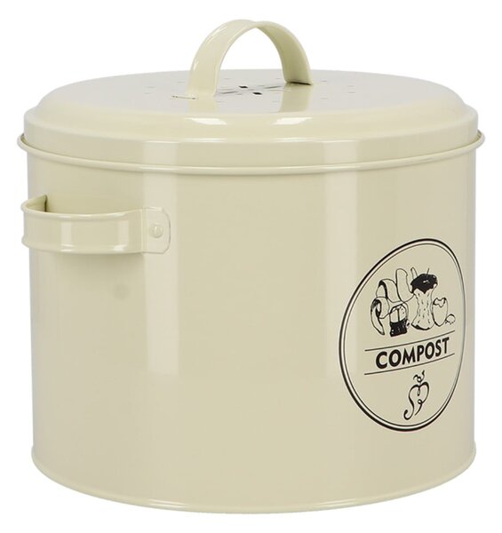 Contenitore per rifiuti compostabili bianco 6,3 l Vintage - Esschert Design