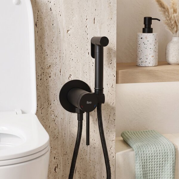 Rubinetto bidet Rea Foss Clif Black