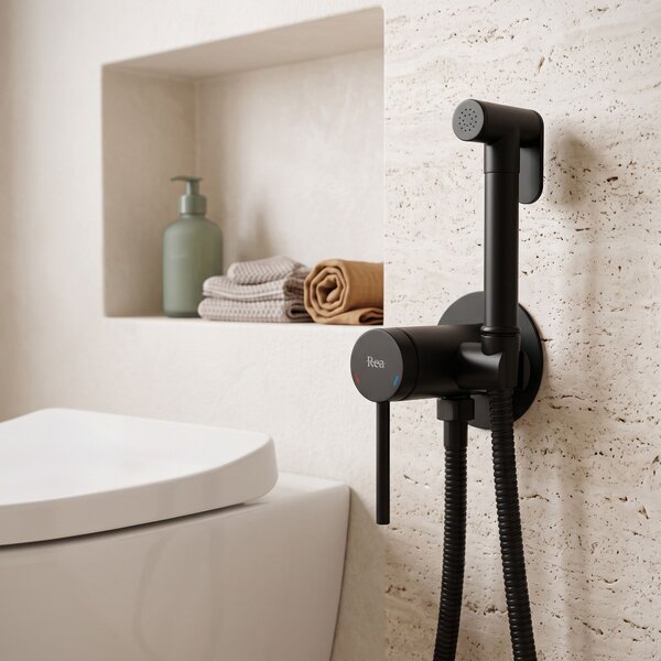 Rubinetto bidet Rea Foss Clif Black