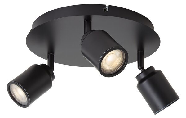 Faretto da bagno moderno nero 3 luci IP44 - Ducha