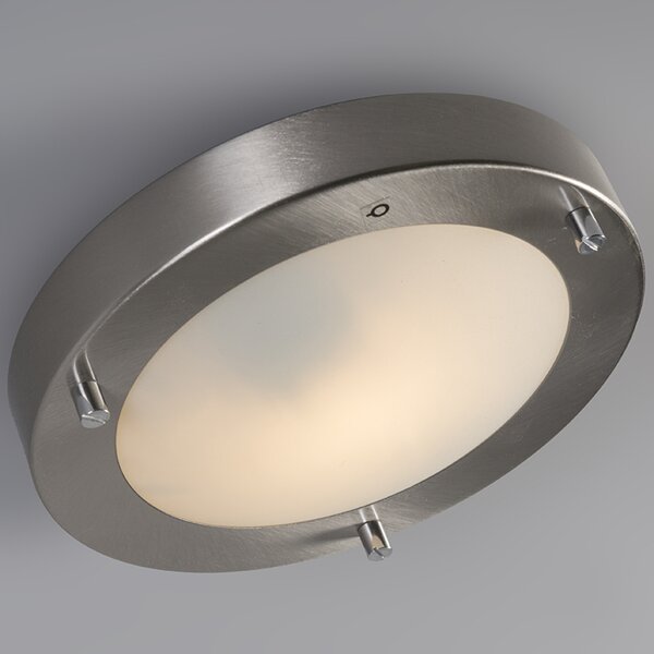 Plafoniera moderna in acciaio 18 cm IP44 - Yuma