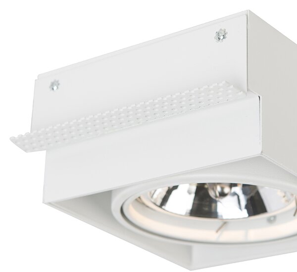 Faretto da incasso bianco AR111 orientabile e girevole senza cornice - Oneon