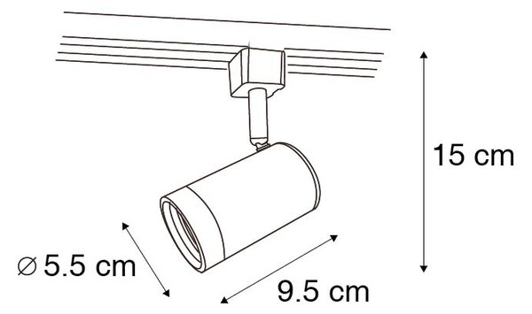 Faretto moderno monofase bianco - Iconic Jeana