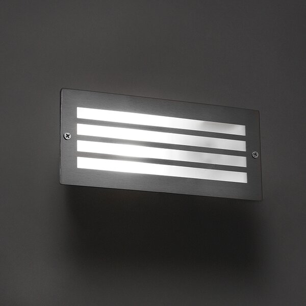 Set di 4 faretti da incasso moderni in acciaio IP44 - Hurricane