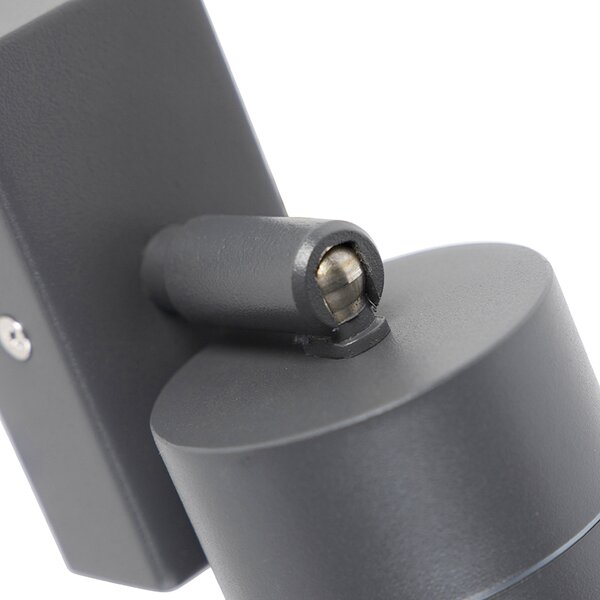Lampada da parete per esterni antracite IP44 girevole e orientabile - Solo