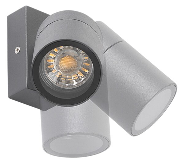 Lampada da parete per esterni antracite IP44 girevole e orientabile - Solo