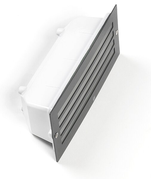 Lampada da incasso moderna grigio scuro IP44 - Hurricane