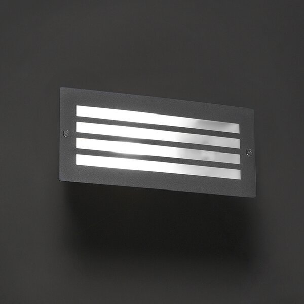 Lampada da incasso moderna grigio scuro IP44 - Hurricane