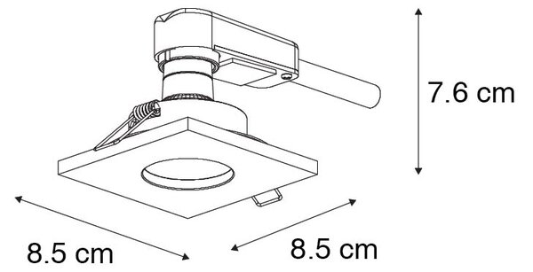 Set di 6 faretti da incasso moderni bianchi per bagno - Doku