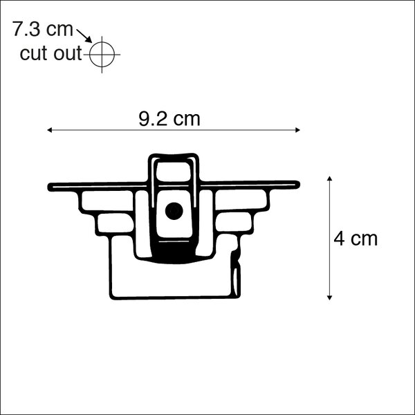 Set di 3 faretti da incasso neri con LED dimmerabile a 3 step - Miu
