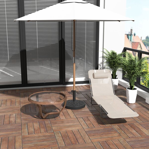 Outsunny Sedia Sdraio da Giardino, Lettino Prendisole Terrazzo Pieghevole, Schienale Reclinabile, Arredo Outdoor, Design Ergonomico|Aosom