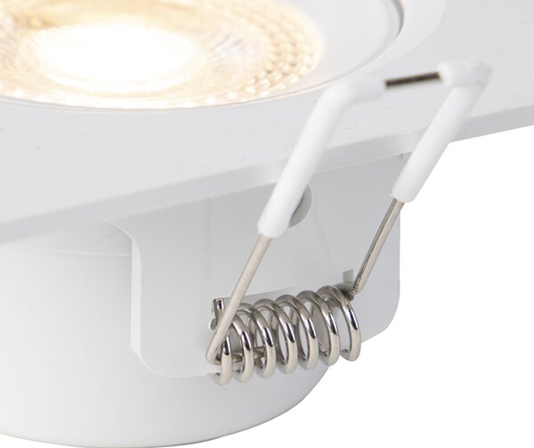 Set di 3 faretti da incasso bianchi con LED dimmerabile a 3 livelli - Miu