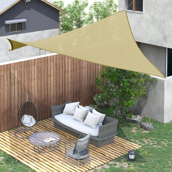 Outsunny Vela Ombreggiante Impermeabile Anti-Raggi UV in HDPE Traspirante, Tenda Parasole Pieghevole,Vela per Giardino Quadrata 360x360cm| Aosom Italy