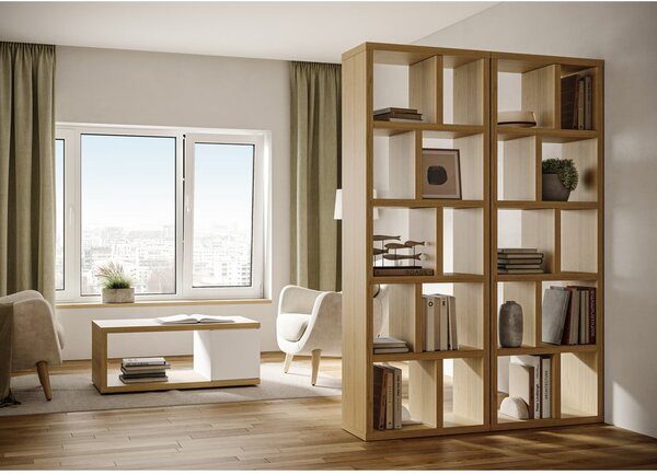 Libreria color legno effetto rovere 70x198 cm Berlin - TemaHome