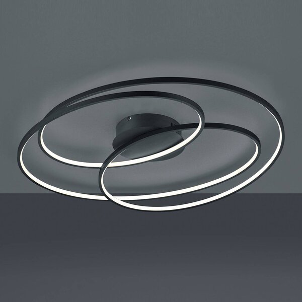 Trio Lighting Plafoniera LED Gale, 80 cm, nero satinato